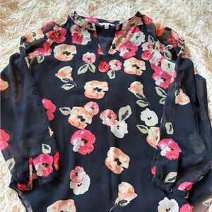 CAbi Multicolor Floral Blouse